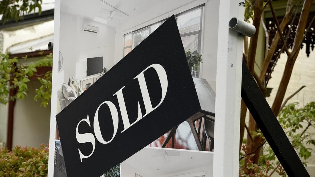 Sold sign outside a house